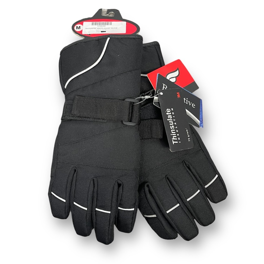 NWT Fulmer Men’s Winter Gaunt Insulated Waterproof Gloves Reflective Black M